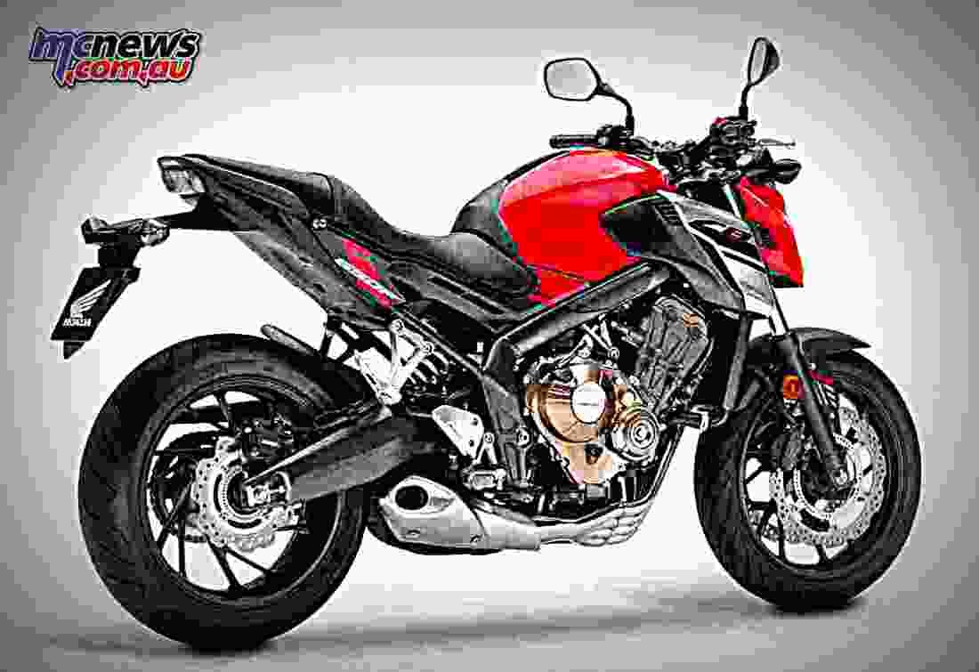 Honda CB650F 2017 2 motorbike A4 Photo Print