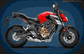 Honda CB650F 2018 3 motorbike A4 Photo Print