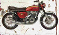 Honda CB750 1969 Aged Vintage A4 Photo Print