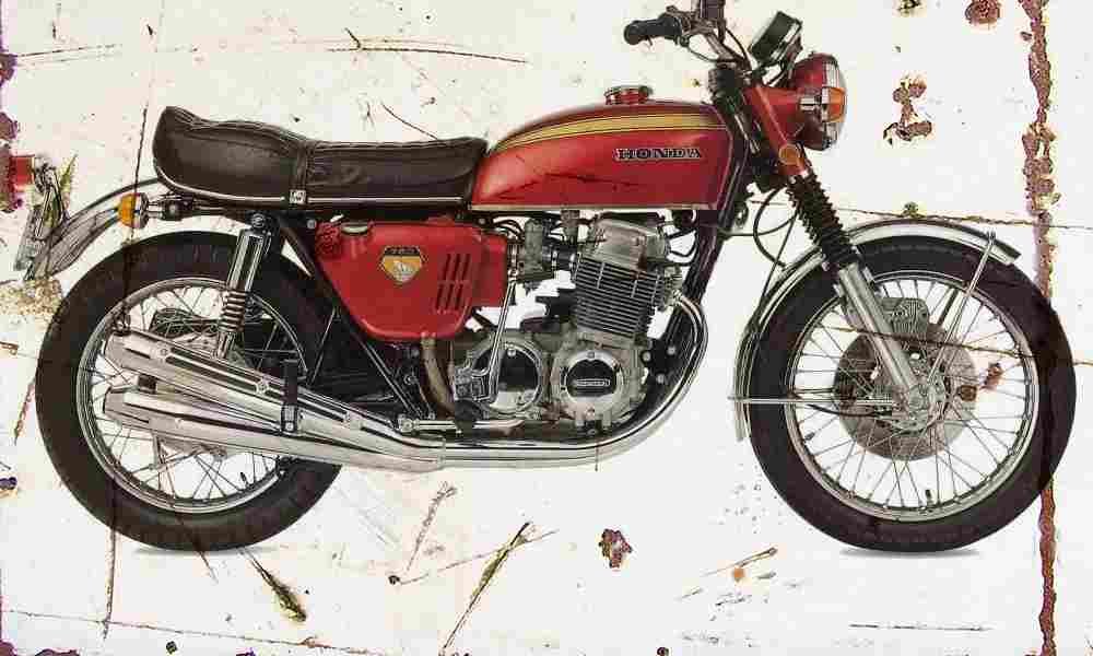 Honda CB750 1969 Aged Vintage A4 Photo Print