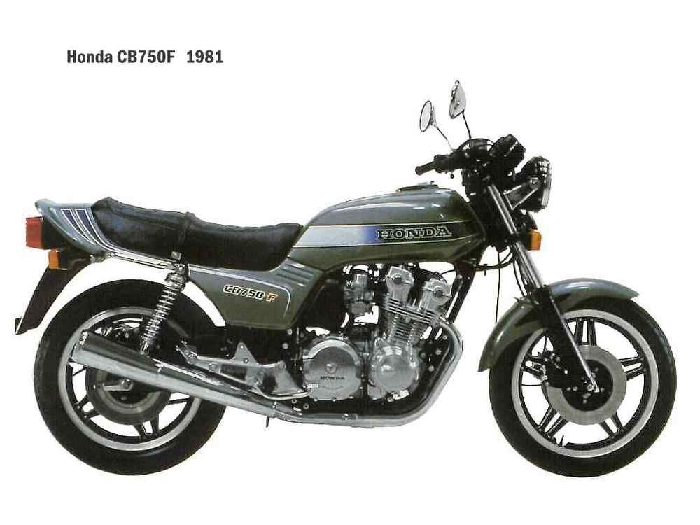 Honda CB750F 1981 motorbike A4 Photo Print