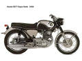 Honda CB77 1966 motorbike A4 Photo Print