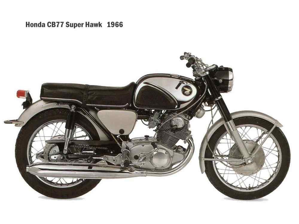Honda CB77 1966 motorbike A4 Photo Print