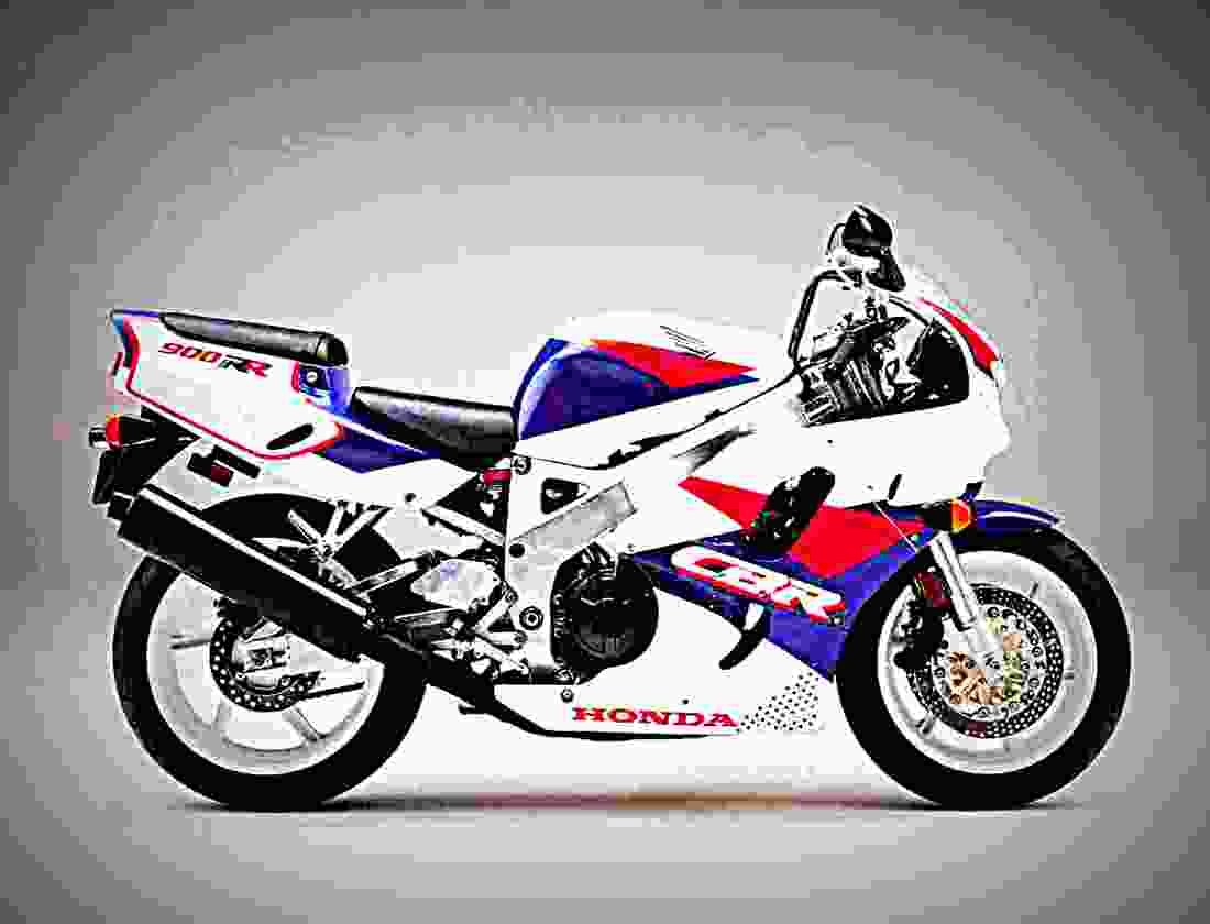 Honda CBR 750 1990 6 motorbike A4 Photo Print
