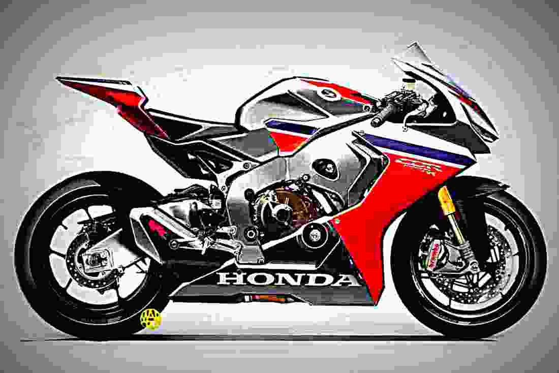Honda CBR1000RR 2017 2 motorbike A4 Photo Print