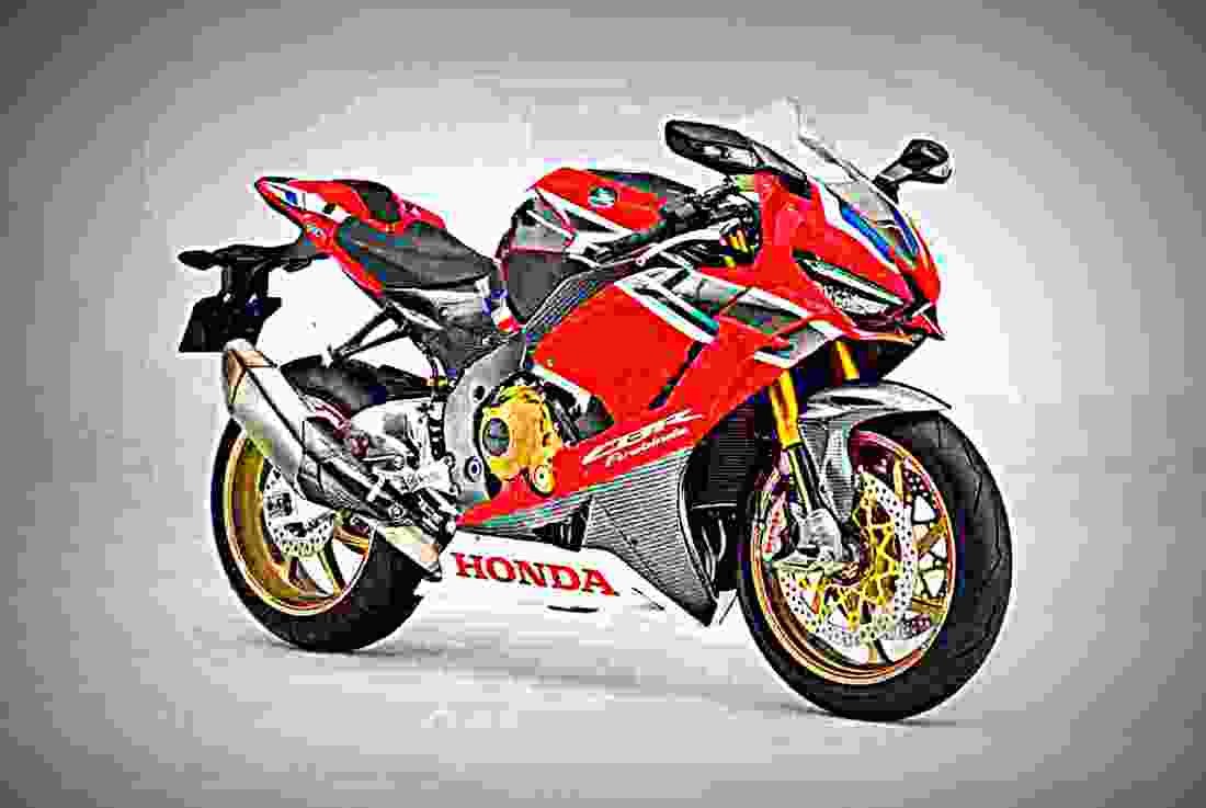 Honda CBR1000RR 2019 3 motorbike A4 Photo Print