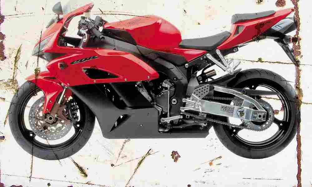 Honda CBR1000RR FireBlade 2004 Aged Vintage A4 Photo Print