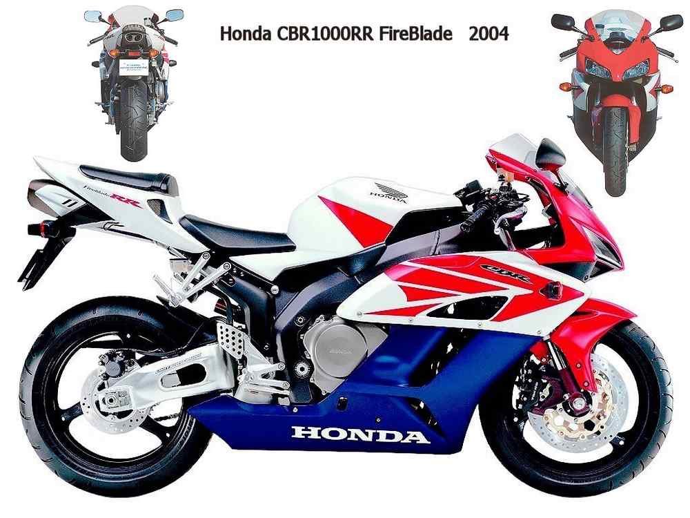 Honda CBR1000RR FireBlade fb 2004 motorbike A4 Photo Print