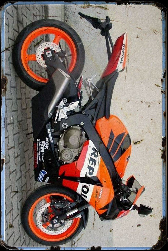Honda CBR1000RR REPSOL 08 aged A4 Photo Print