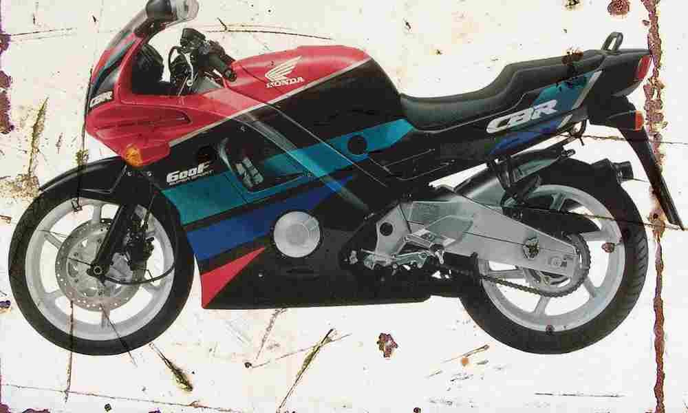 Honda CBR600F 1991 Aged Vintage A4 Photo Print