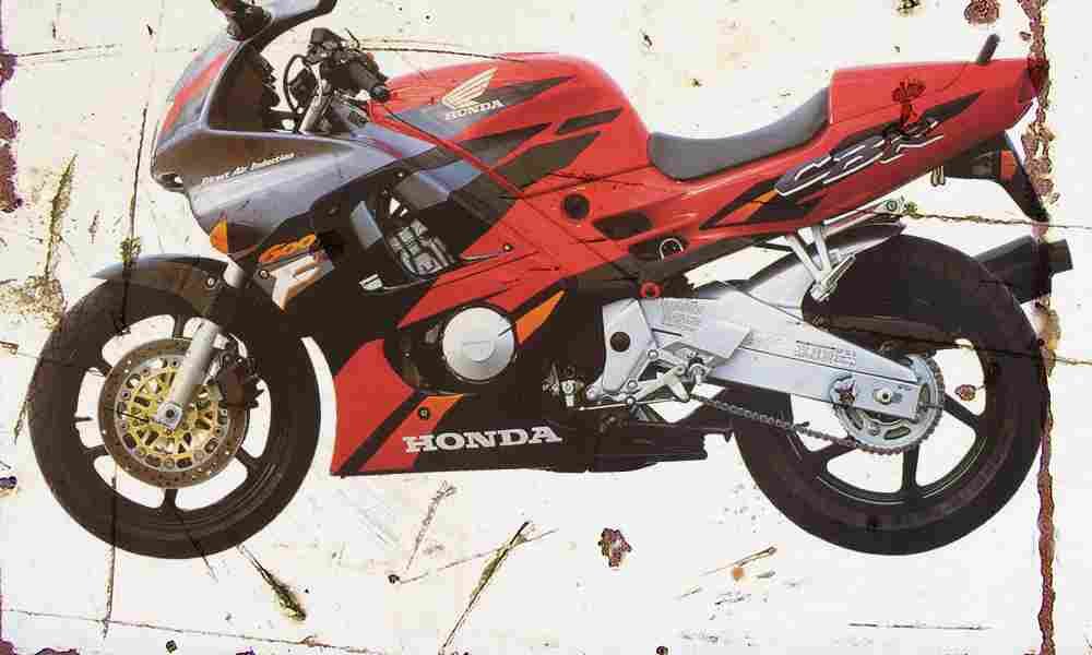 Honda CBR600F 1995 Aged Vintage A4 Photo Print