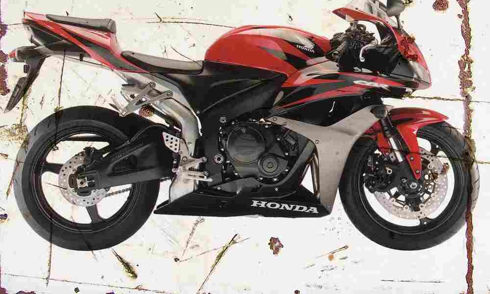 Honda CBR600RR 2007 Aged Vintage A4 Photo Print