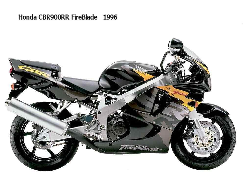 Honda CBR900RR FireBlade 1996 motorbike A4 Photo Print