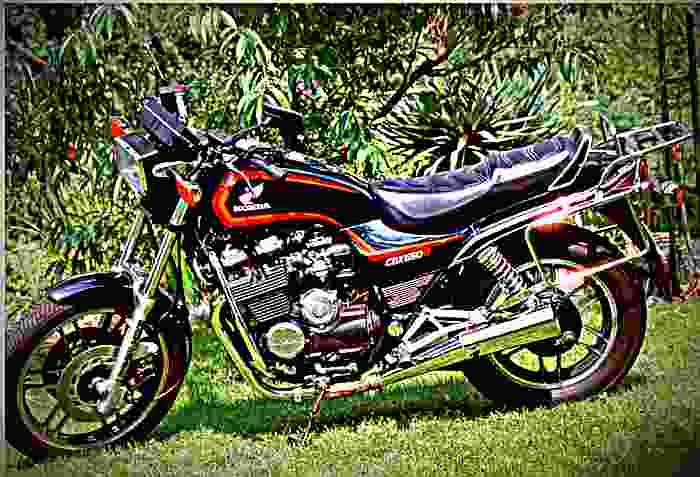 Honda CBX 650 E (reduced effect) 1984 2 motorbike A4 Photo Print