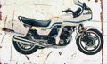 Honda CBX1000F 1982 Aged Vintage A4 Photo Print