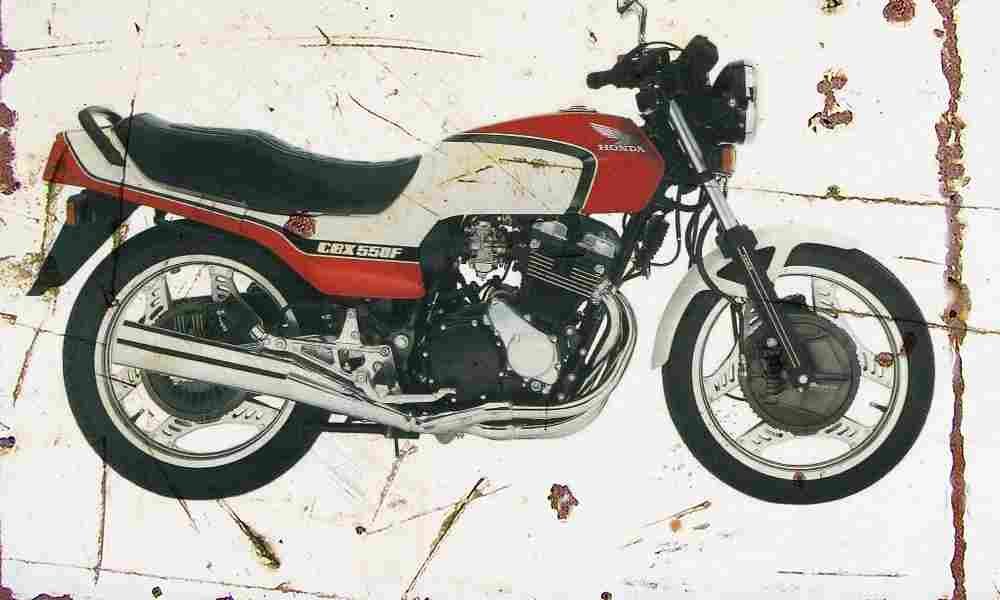 Honda CBX550F 1982 Aged Vintage A4 Photo Print