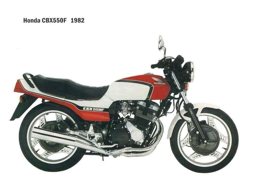 Honda CBX550F 1982 motorbike A4 Photo Print
