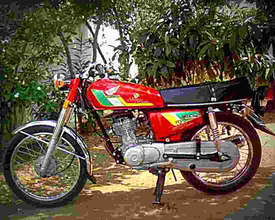 Honda CG 125 1998 4 motorbike A4 Photo Print