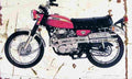 Honda CL350 1970 Aged Vintage A4 Photo Print