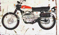 Honda CL350 Scrambler 1968 Aged Vintage A4 Photo Print