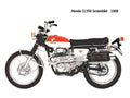 Honda CL350 Scrambler 1968 motorbike A4 Photo Print
