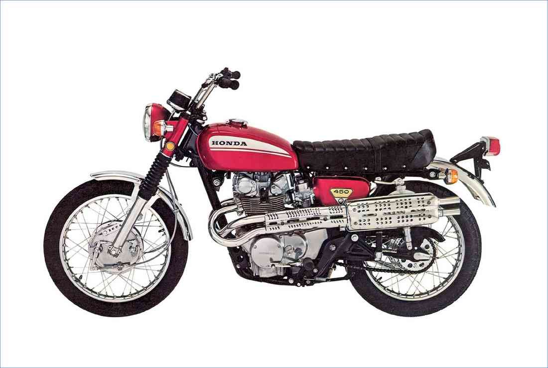 Honda CL450 1970 2021 A4 Photo Print
