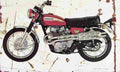 Honda CL450 1970 Aged Vintage A4 Photo Print
