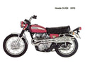 Honda CL450 1970 motorbike A4 Photo Print