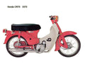 Honda CM70 1970 motorbike A4 Photo Print