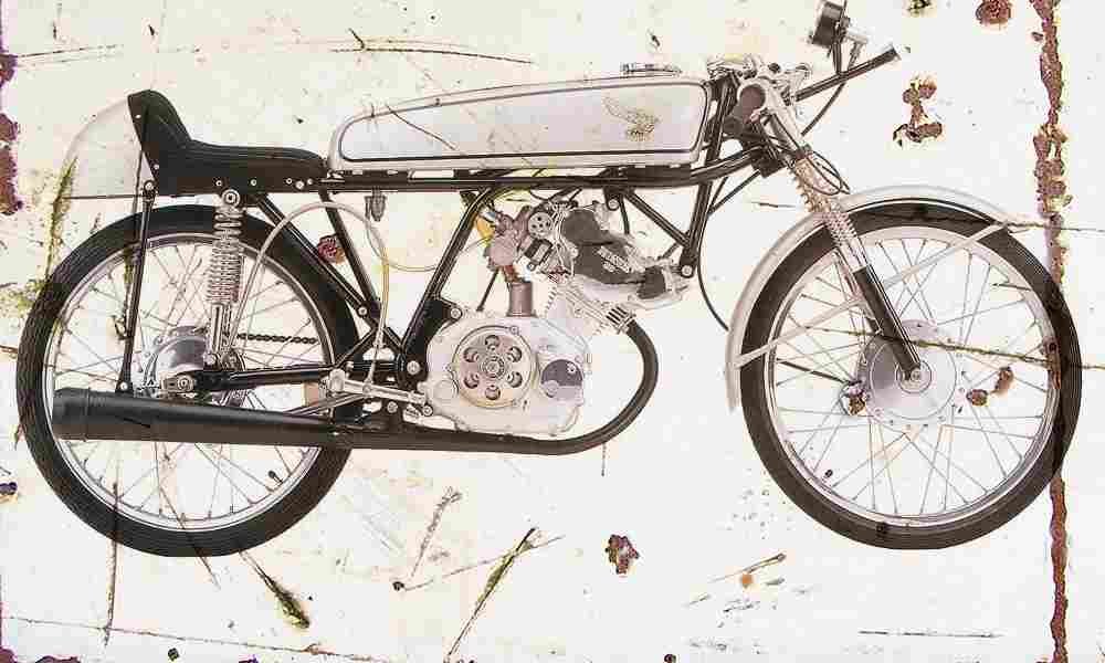 Honda CR110 1962 Aged Vintage A4 Photo Print