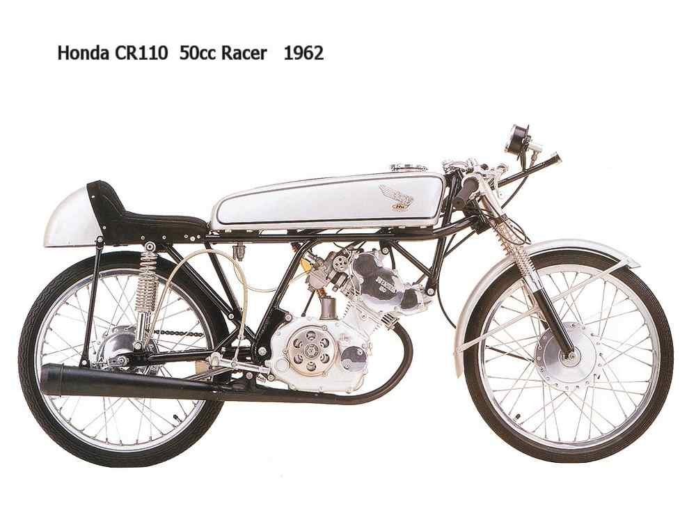 Honda CR110 1962 motorbike A4 Photo Print