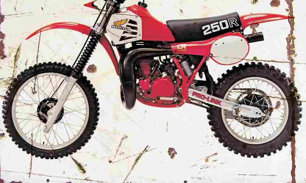 Honda CR250R 1981 Aged Vintage A4 Photo Print