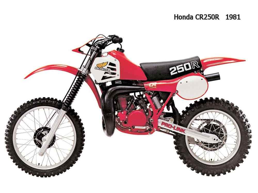 Honda CR250R 1981 motorbike A4 Photo Print