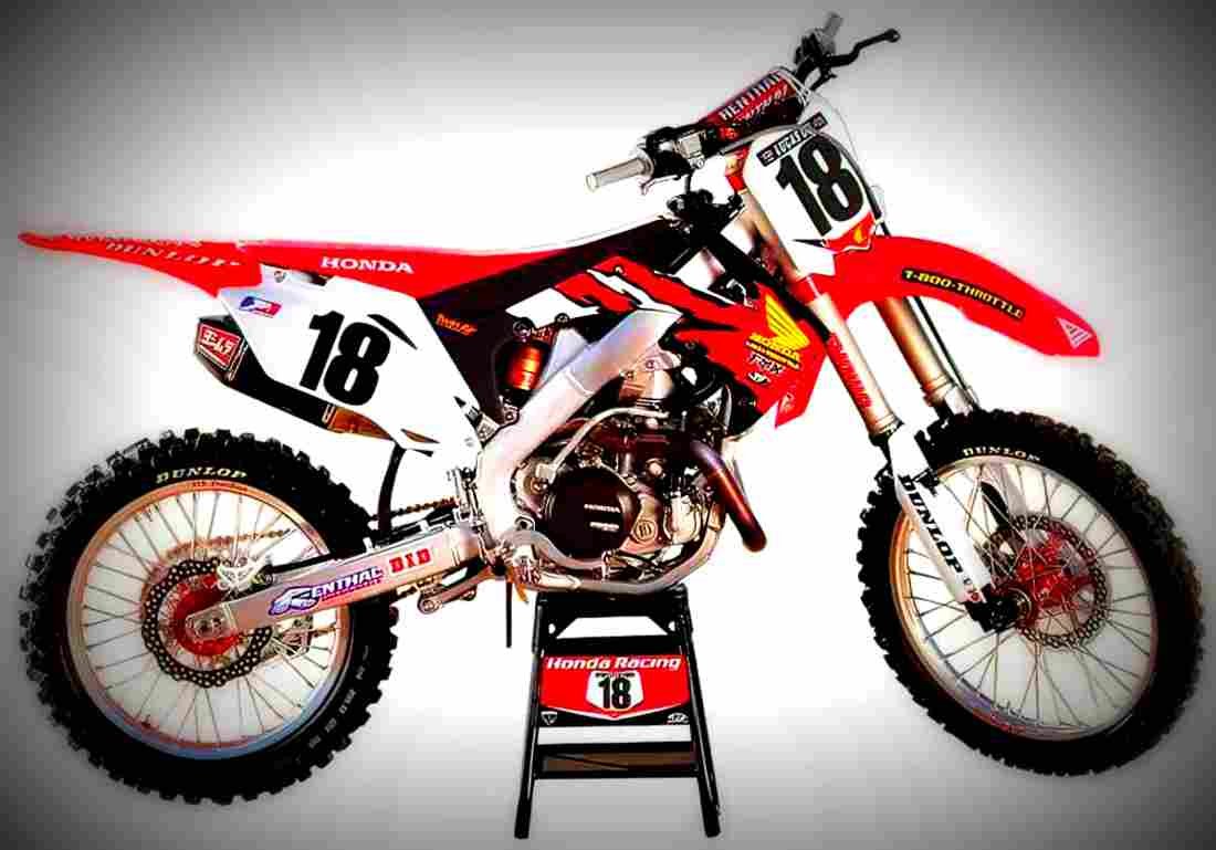 Honda CRF 450R 2009 4 motorbike A4 Photo Print