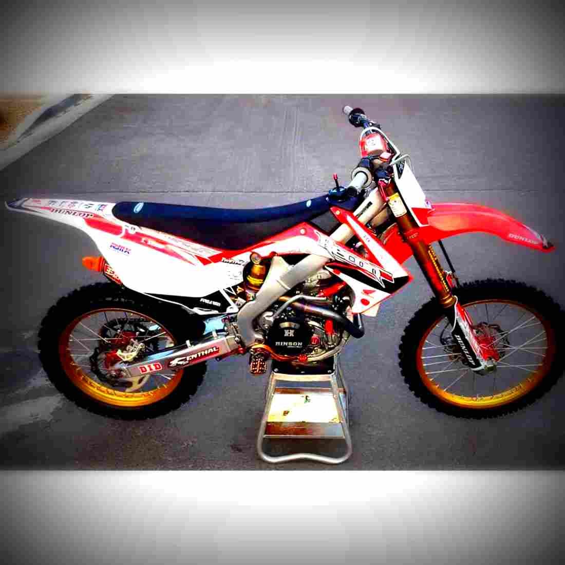 Honda CRF 450R 2009 5 motorbike A4 Photo Print