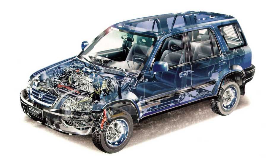 Honda CRV 1996 cutaway A4 Photo Print