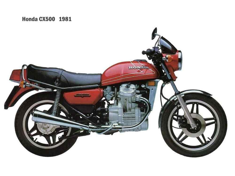 Honda CX500 1981 motorbike A4 Photo Print