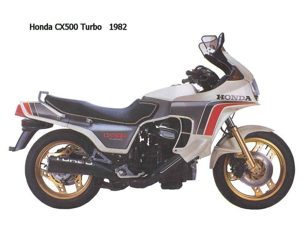 Honda CX500 Turbo 1982 motorbike A4 Photo Print
