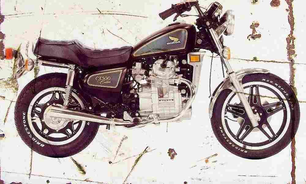 Honda CX500C 1981 Aged Vintage A4 Photo Print
