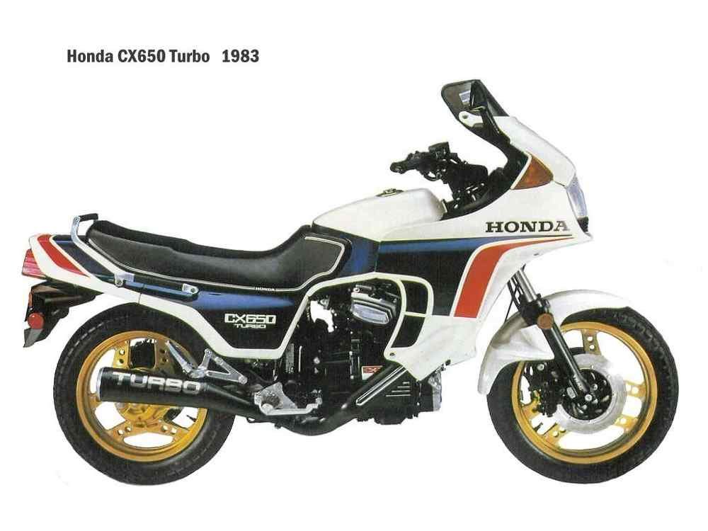 Honda CX650 Turbo 1983 motorbike A4 Photo Print