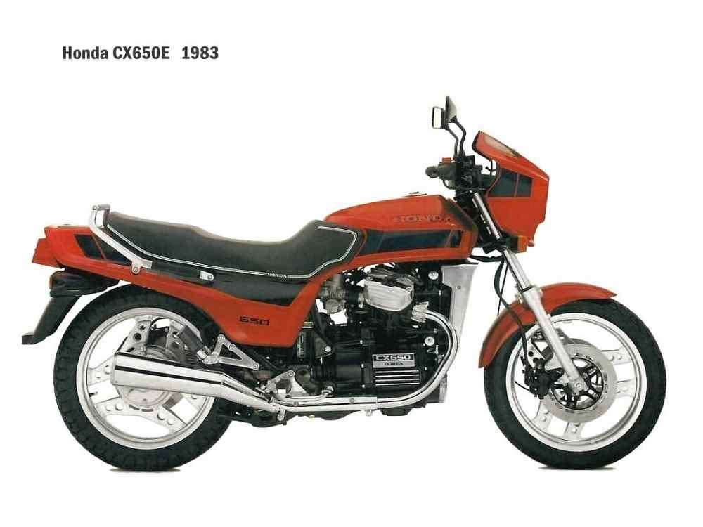 Honda CX650E 1983 motorbike A4 Photo Print