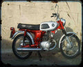 Honda Cb 125Ss Motorbike Vintage Aged A4 Photo Print