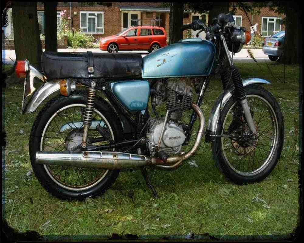 Honda Cb 125T 76 A4 Photo Print Motorbike Vintage Aged