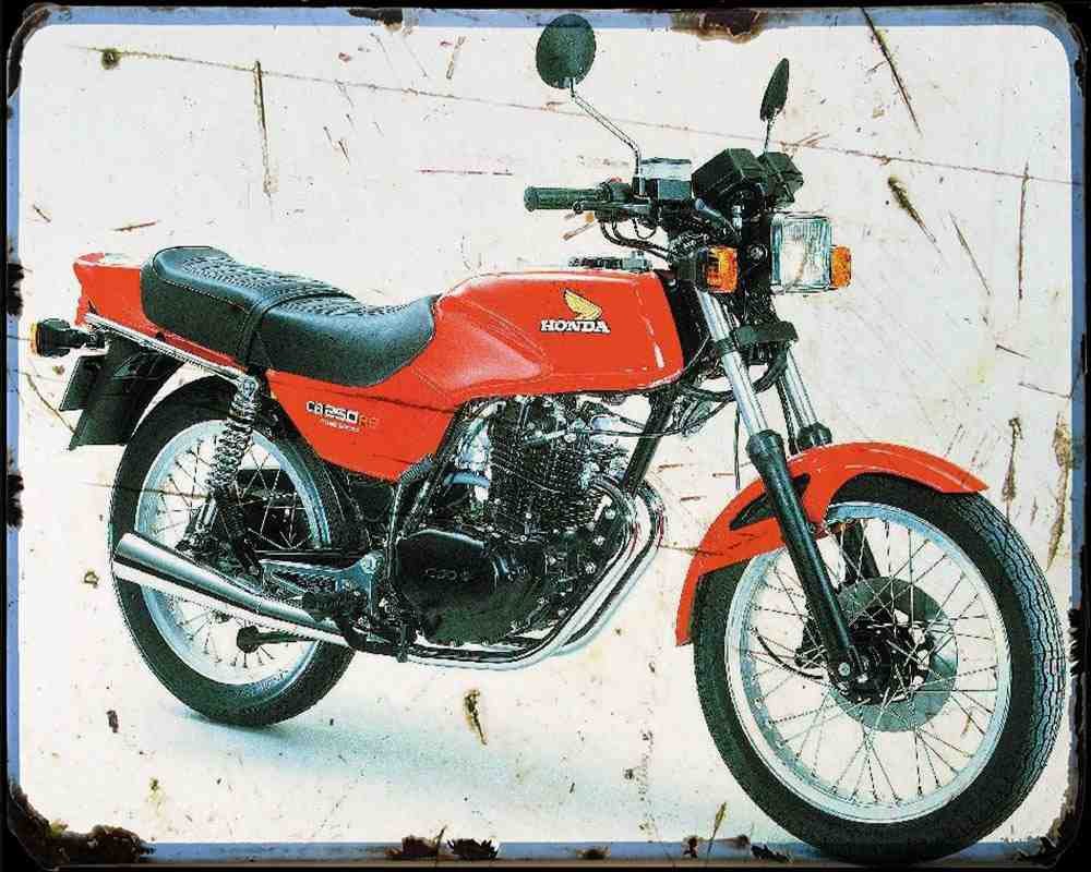 Honda Cb 250Rs Motorbike Vintage Aged A4 Photo Print