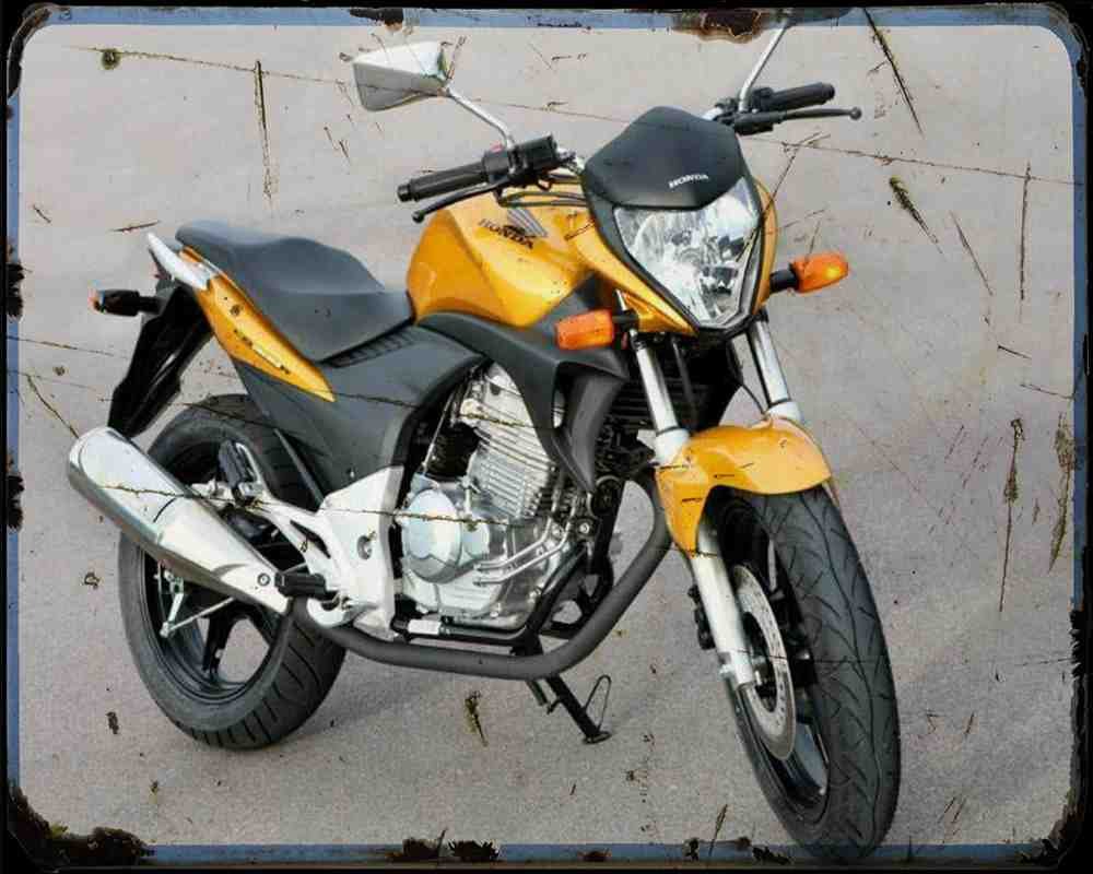 Honda Cb 300R Motorbike Vintage Aged A4 Photo Print