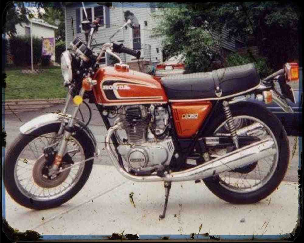Honda Cb 360G A4 Photo Print Motorbike Vintage Aged