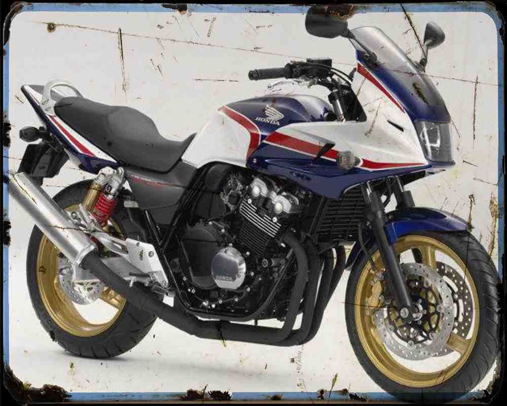 Honda Cb 400Sb 08 Motorbike Vintage Aged A4 Photo Print