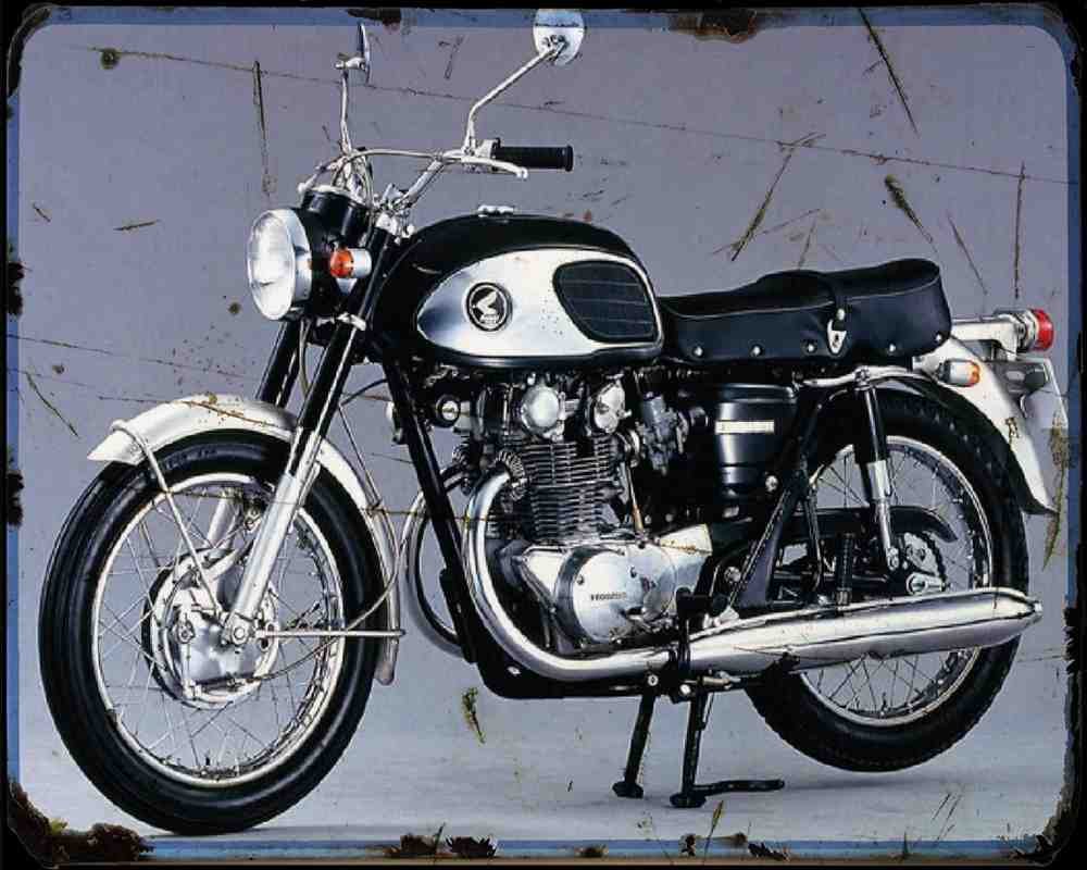 Honda Cb 450 Black Bomber Motorbike Vintage Aged A4 Photo Print