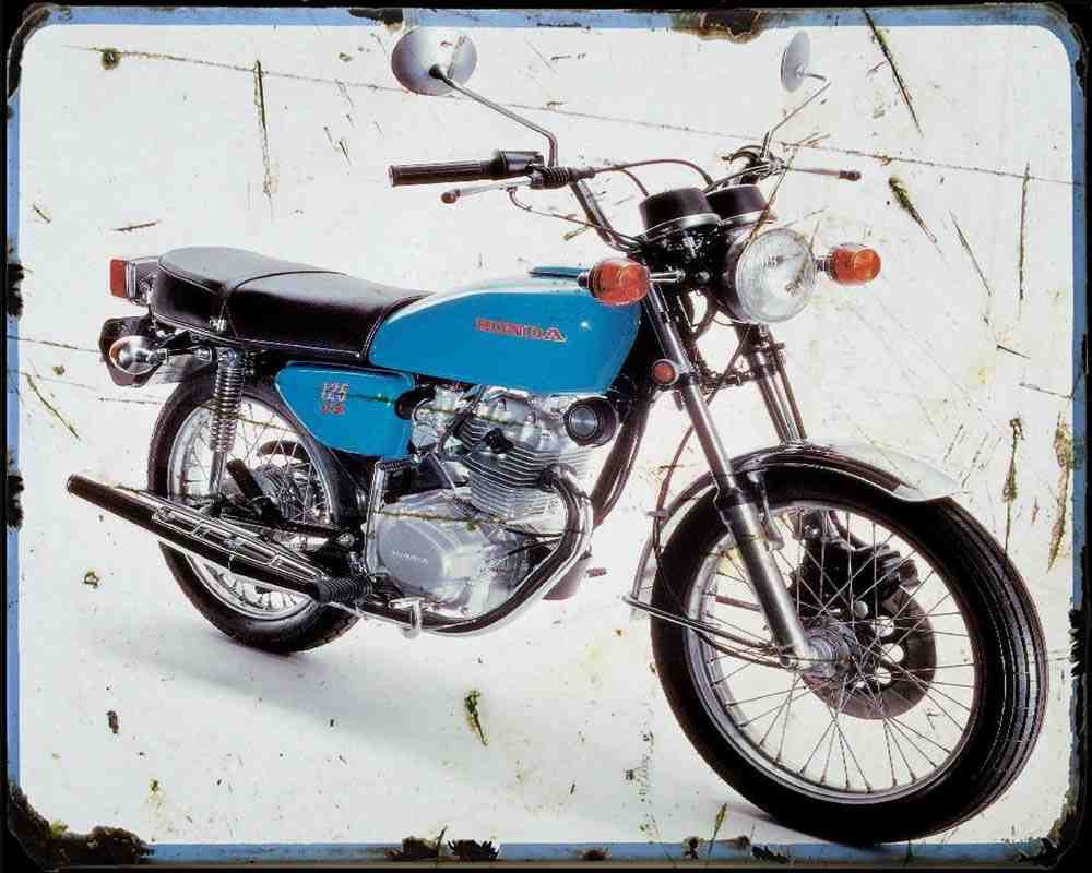 Honda Cb125 75 1 A4 Photo Print Motorbike Vintage Aged