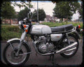 Honda Cb350F 74 Motorbike Vintage Aged A4 Photo Print